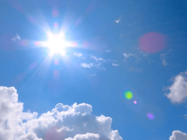 The sun produces uv light